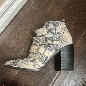 Steve Madden snakeskin booties